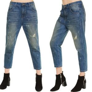 NWT Wildfox Baggy Crop distressed Davinci wash jeans sz 25